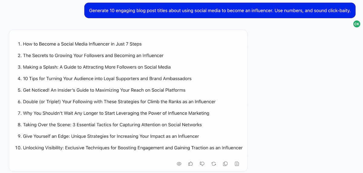 AI Generated Blog Titles