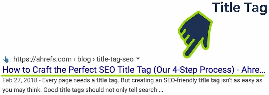 On-Page SEO: The Complete Guide to Ranking Web Pages 1 exampel of seo title tag