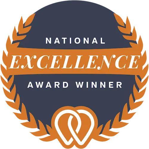 UpCity National Excellence Award badge for top-rated SEO services in Springfield.
