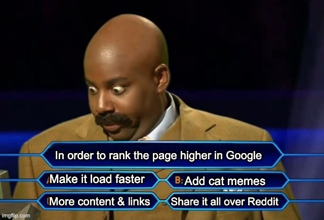 rank higher seo meme