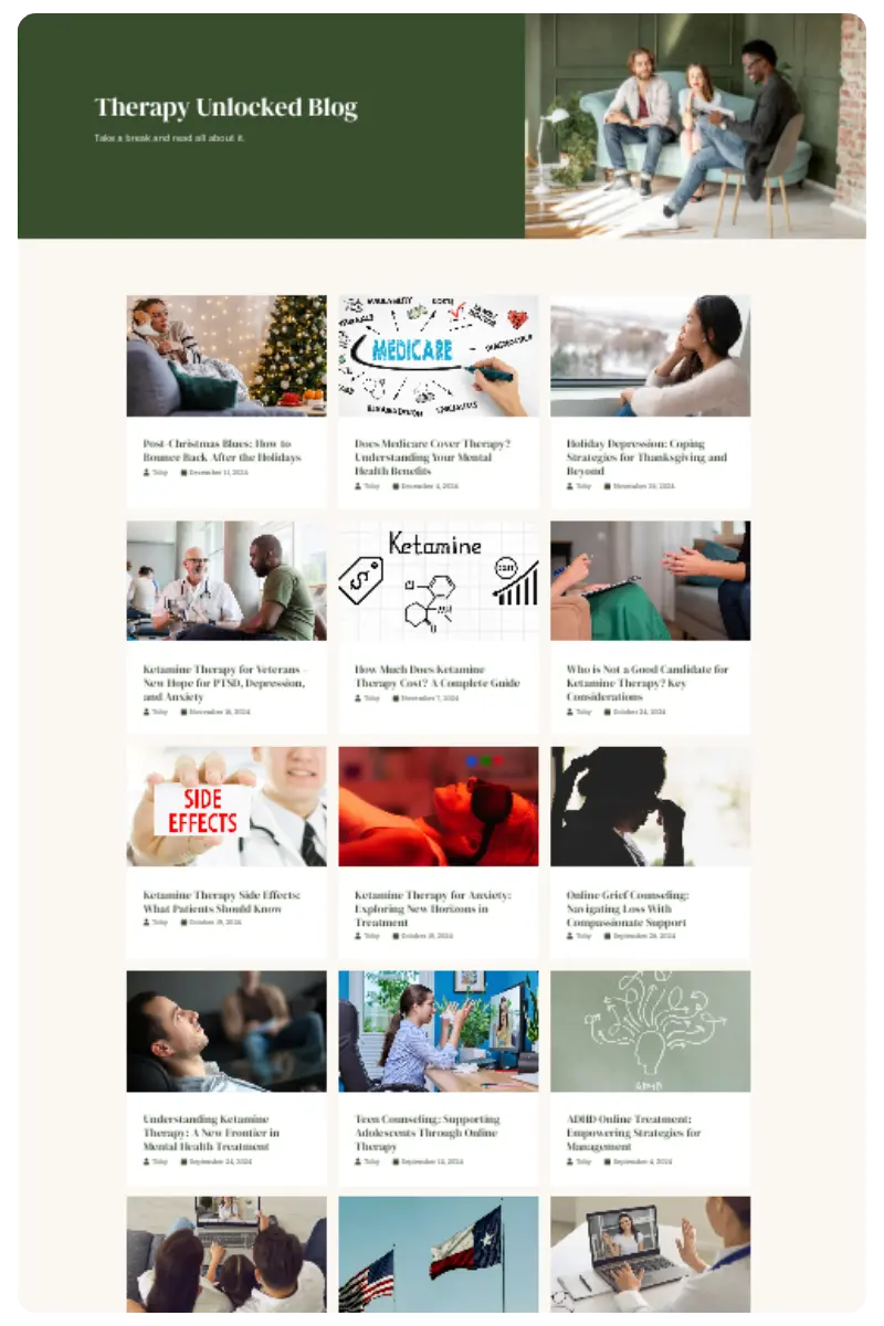 Therapy Unlocked Content Strategy