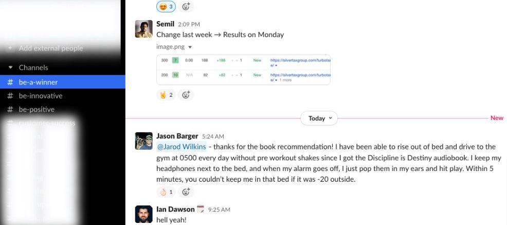 slack core values channels