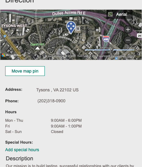 Bing Places Maps Pin Location