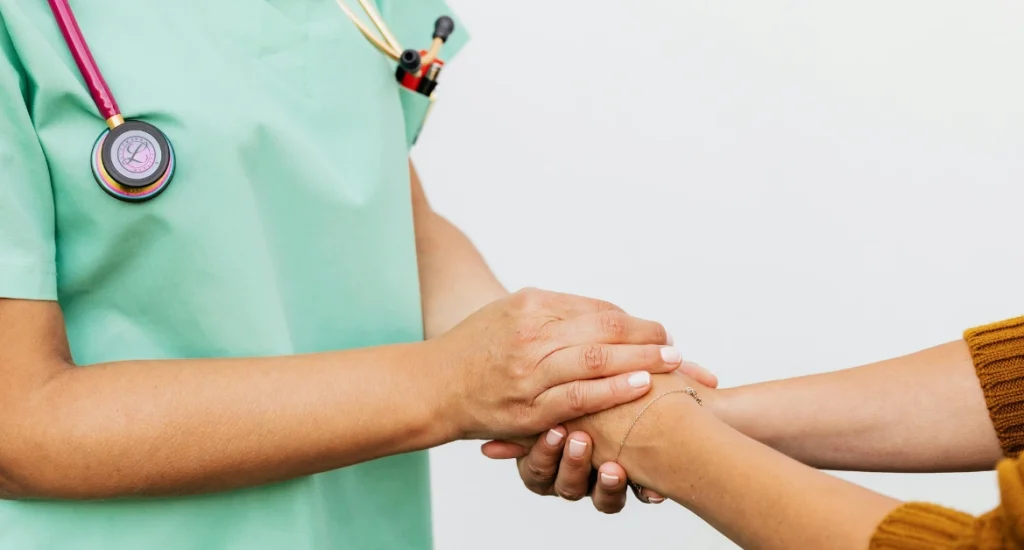Compassionate Nurse Offering Support to Patient