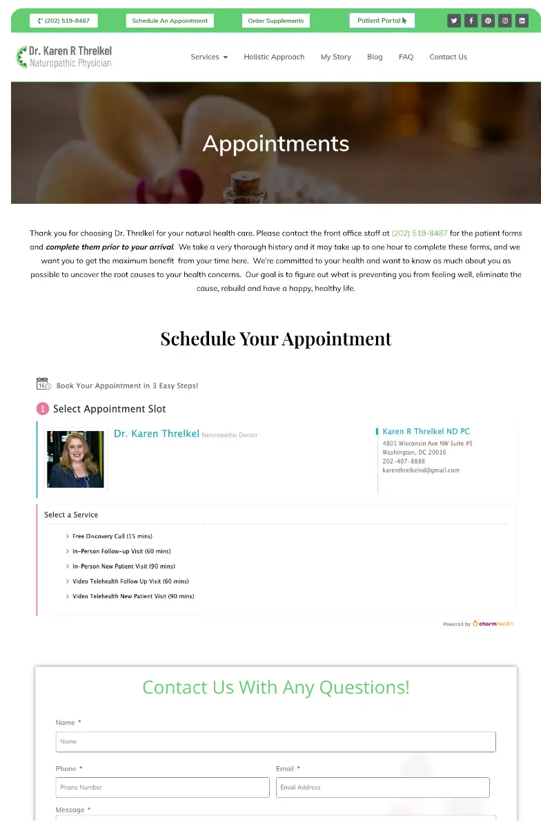 technical SEO for Karen Threlkel ND
