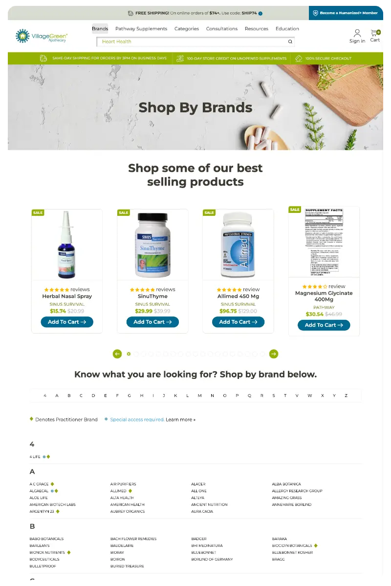 Technical and On-Page SEO for Village Green Apothecary