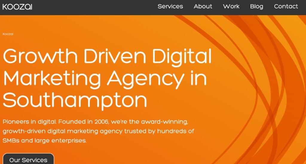 The Top 10 Travel Marketing Agencies: Your Guide to SEO, Paid Media, and AI Visibility in 2025 8 koozai homepage