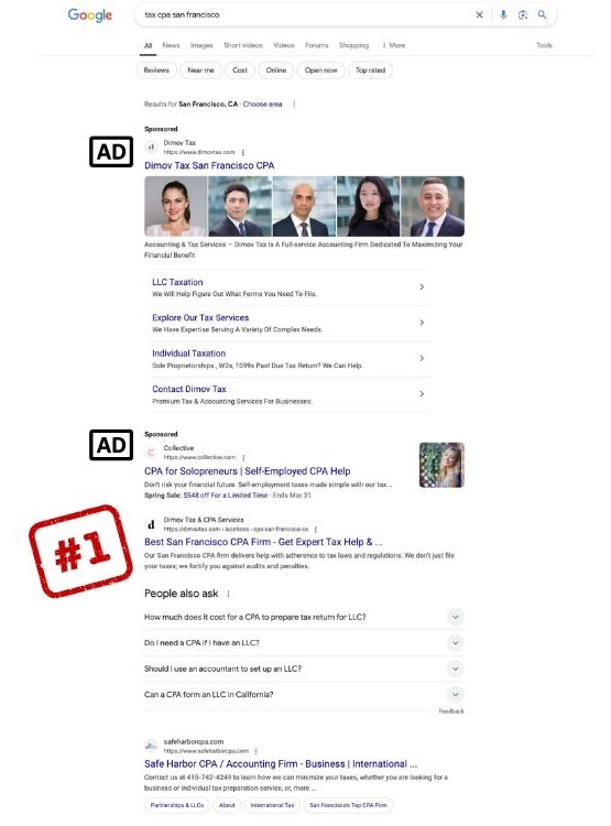 direction mosaic SEO strategy for cpa firms