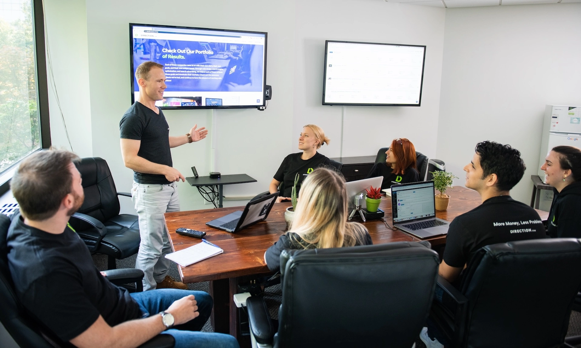 direction team working on strategy seo